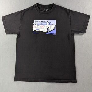 Key Street Mens JDM Skyline Graphic T-Shirt Size M Black Short Sleeve Tee